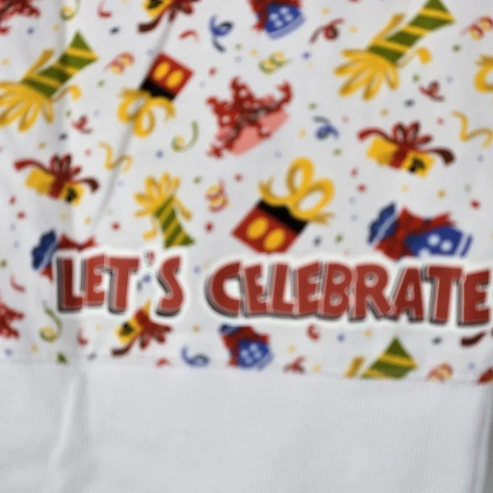 Disney Parks Let's Celebrate Party‎  Pullover Hoodie Unisex Kids Size Small 6